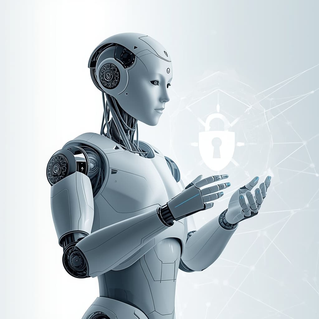 AI security robot illustration